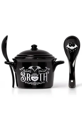 Alchemy - Ceramic Bowl and Spoon Bat Broth  | Dark Ages
